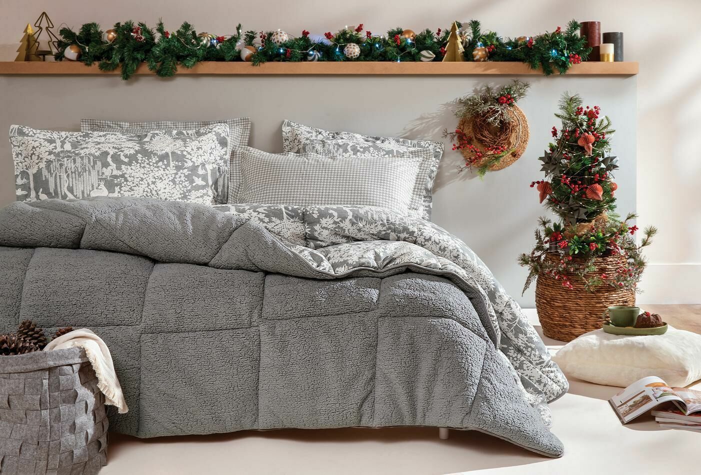 Yataş Bedding Çift Kişilik Pino Triola Set - Gri