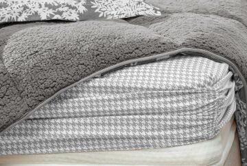 Yataş Bedding Çift Kişilik Pino Triola Set - Gri