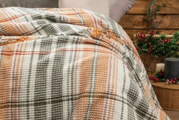 Yataş Bedding Belissa Tek Kişilik Pamuk Battaniye Yeşil