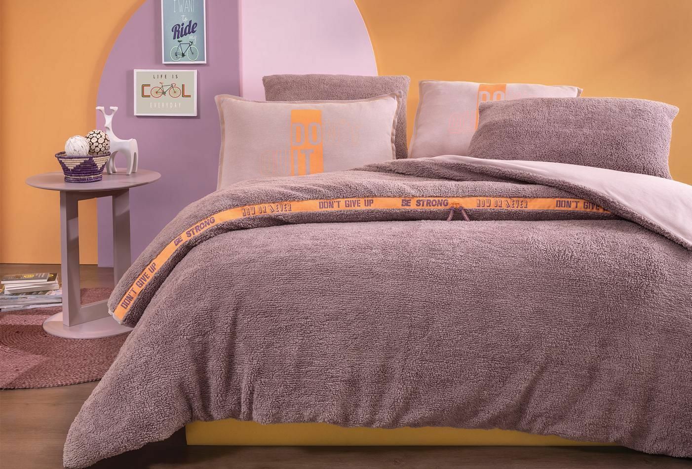 Yataş Bedding Tek Kişilik CoverMe Quit Battaniye Nevresim Takımı - Lila