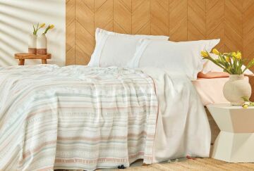 Yataş Bedding Çift Kişilik Alita Pike Takımı - Somon