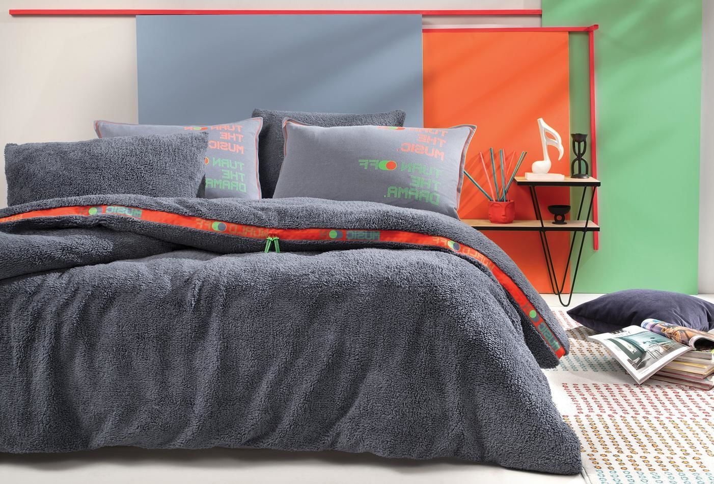 Yataş Bedding Tek Kişilik CoverMe Music Battaniye Nevresim Takımı - Indigo