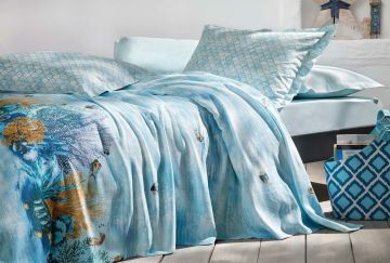Yataş Bedding Tek Kişilik Aquamarine Pike Takımı - Turkuaz