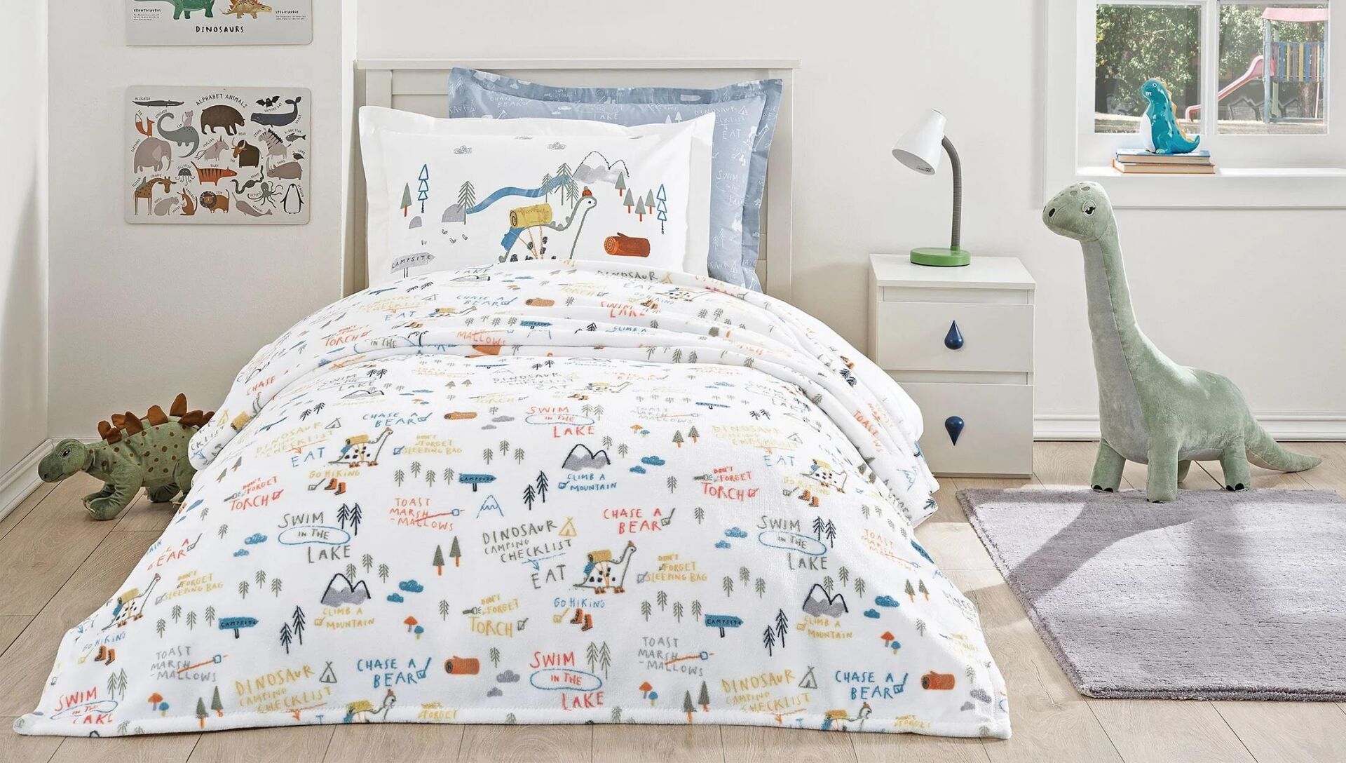 Yataş Bedding Dinno Battaniye Tek Kişilik Lastik Çarşaf Seti