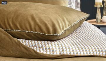 Yataş Bedding Çift Kişilik Estie Kadife Saten Nevresim Takımı - Camel