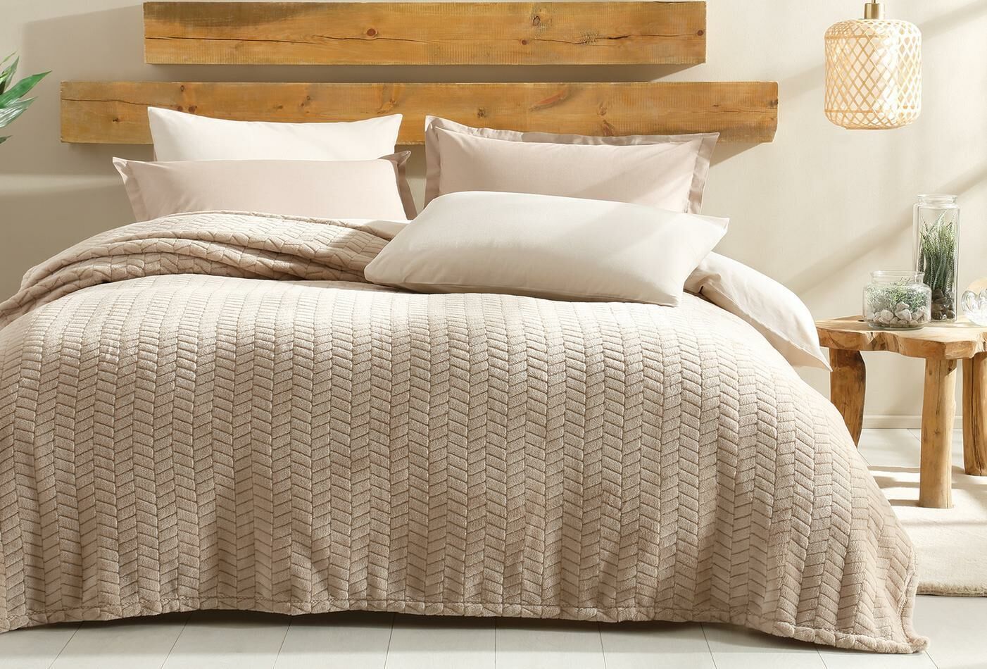 Yataş Bedding Tek Kişilik Joy Wellsoft Battaniye - Kum Beji