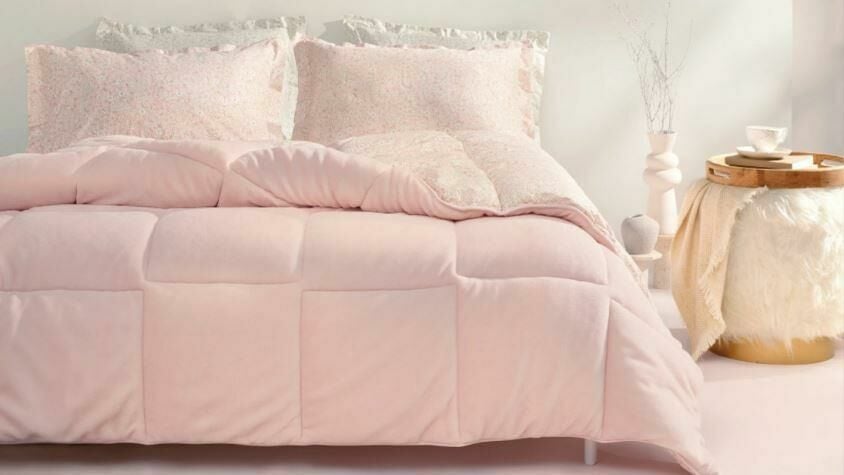 Yataş Bedding Çift Kişilik Piante Triola Set - Pudra