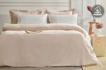 Yataş Bedding Çift Kişilik XL Urban Saten Nevresim Takımı - Pudra