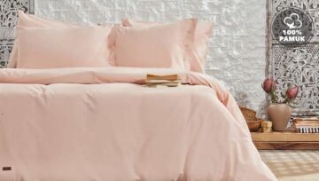 Yataş Bedding Çift Kişilik Plain Rnf Yıkamalı Nevresim Takımı - Blush