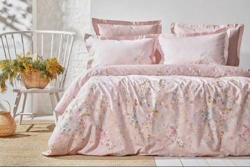Yataş Bedding Çift Kişilik XL Isadora Saten Nevresim Takımı - Pudra