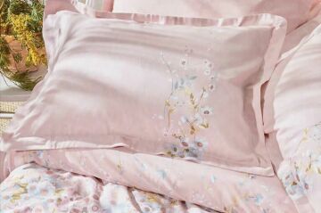 Yataş Bedding Çift Kişilik XL Isadora Saten Nevresim Takımı - Pudra