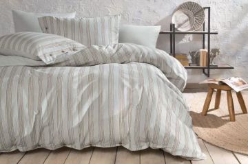 Yataş Bedding Çift Kişilik XL Ferluga Armürlü Nevresim Takımı - Gri