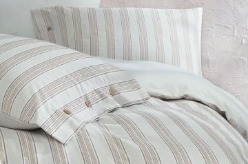 Yataş Bedding Çift Kişilik XL Ferluga Armürlü Nevresim Takımı - Gri