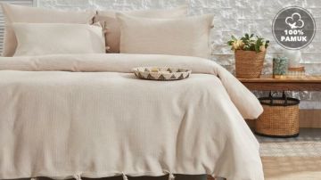 Yataş Bedding Tek Kişilik Pure Rnf Yıkamalı Nevresim Takımı - Bej