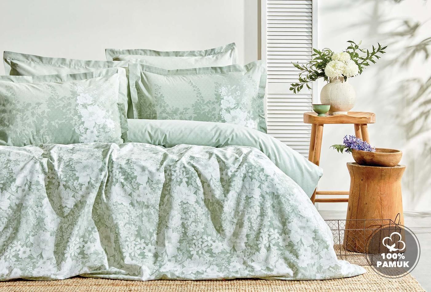 Yataş Bedding Çift Kişilik XL Andressa Rnf Nevresim Takımı - Adaçayı