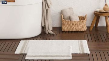 Yataş Bedding Levi Banyo Paspası Seti - Bej (50x60 cm + 60x100 cm)