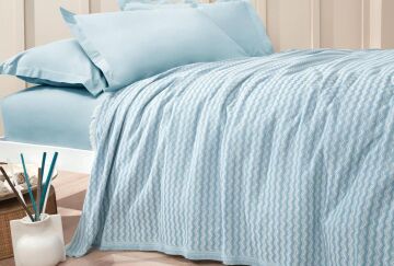 Yataş Bedding Tek Kişilik Gwen Pike Takımı - Buz Mavisi