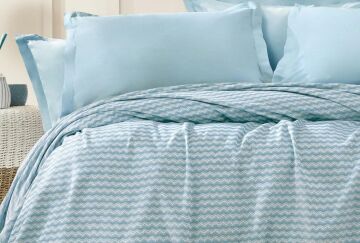 Yataş Bedding Çift Kişilik Gwen Pike Takımı - Buz Mavisi