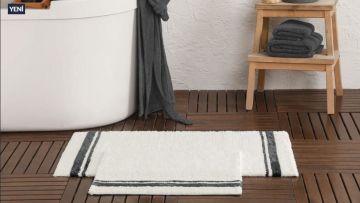 Yataş Bedding Levi Banyo Paspası Seti - Antrasit (50x60 cm + 60x100 cm)