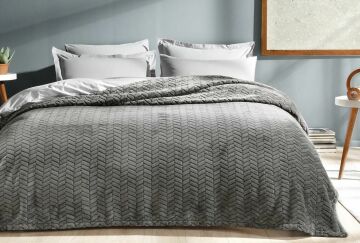 Yataş Bedding Çift Kişilik Joy Wellsoft Battaniye - Antrasit