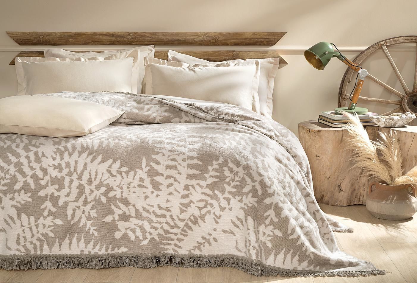 Yataş Bedding Çift Kişilik Andre Pamuk Battaniye - Bej