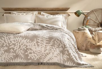 Yataş Bedding Çift Kişilik Andre Pamuk Battaniye - Bej