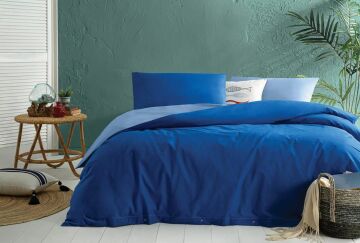 Yataş Bedding Çift Kişilik XL Noah Rnf Nevresim Seti (Açık Lacivert - Açık Mavi)