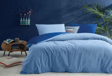 Yataş Bedding Çift Kişilik XL Noah Rnf Nevresim Seti (Açık Lacivert - Açık Mavi)