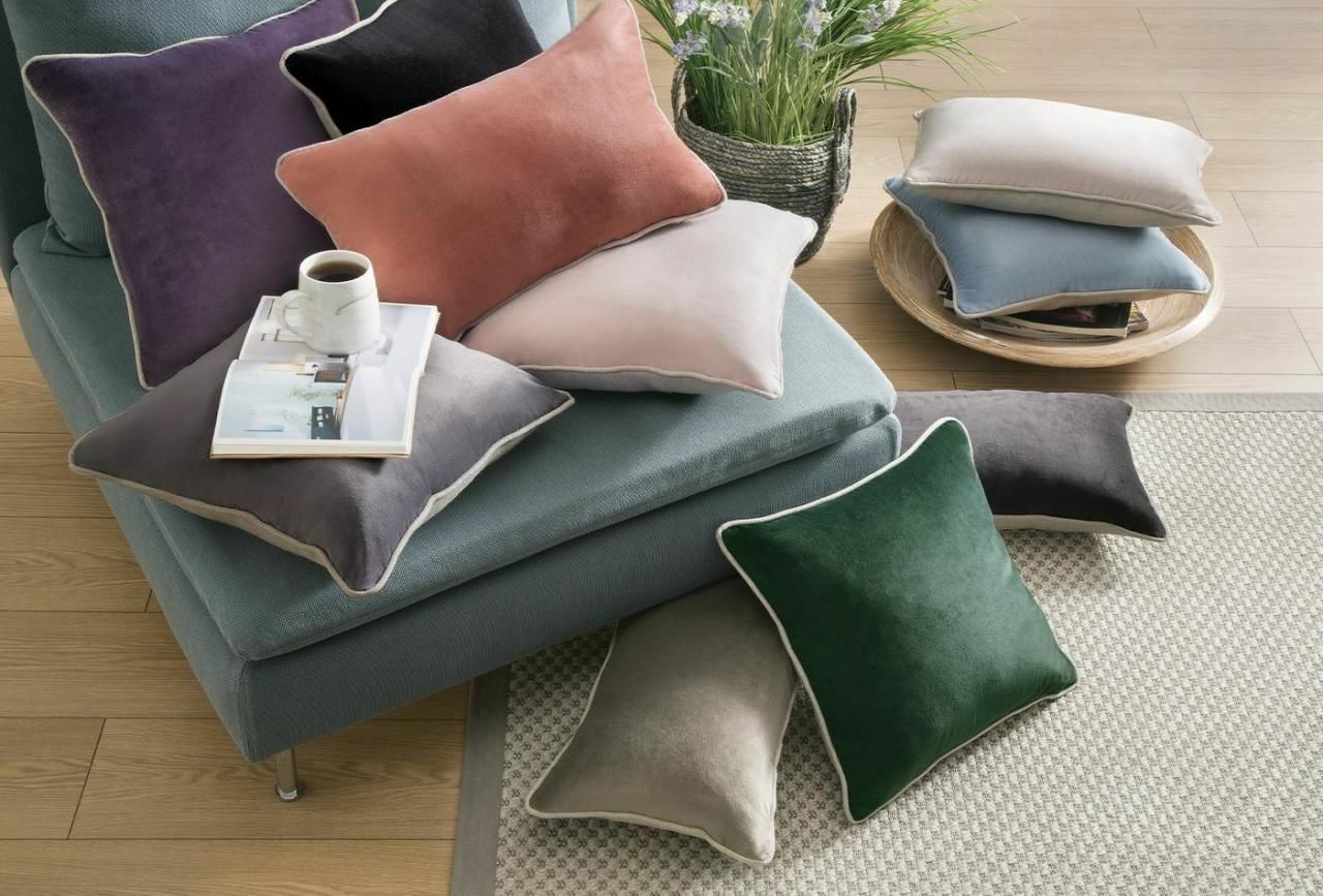 Yataş Bedding Lovel Kadife Dekoratif Yastık - Pudra (43x43 cm)