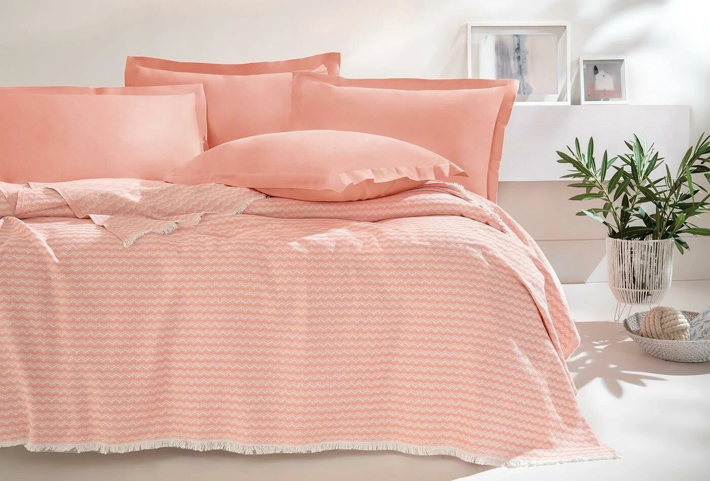 Yataş Bedding Çift Kişilik Gwen Pike Takımı - Terracotta