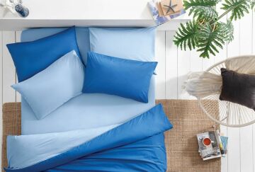 Yataş Bedding 90x190 Noah Lastikli Çarşaf - Açık Mavi