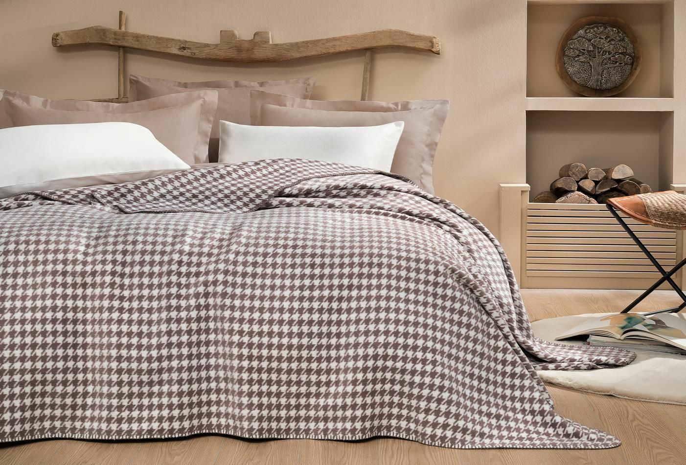 Yataş Bedding Çift Kişilik Sandro Pamuk Battaniye - Bej