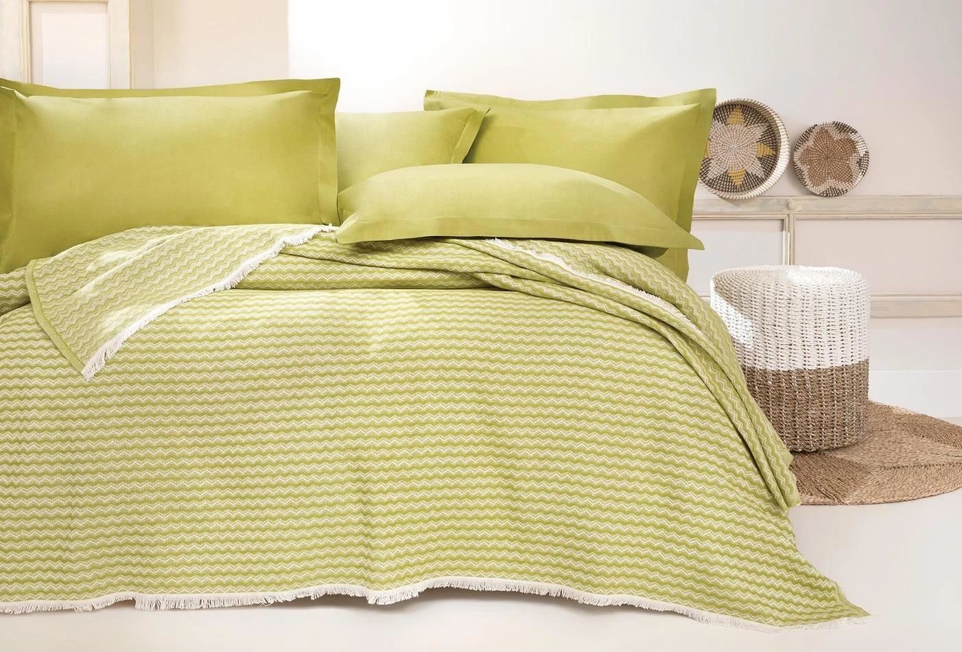 Yataş Bedding Çift Kişilik Gwen Pike Takımı - Yağ Yeşili