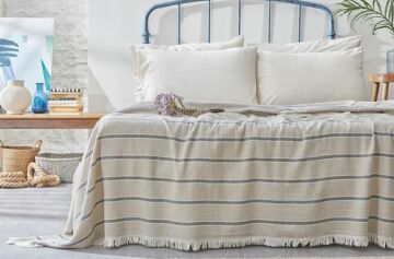 Yataş Bedding Çift Kişilik Vitali Müslin Pike Yatak Örtüsü - Vizon