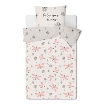 Yataş Bedding Çift Kişilik Butterfly Koltuk Şalı Nevresim Takımı Pembe