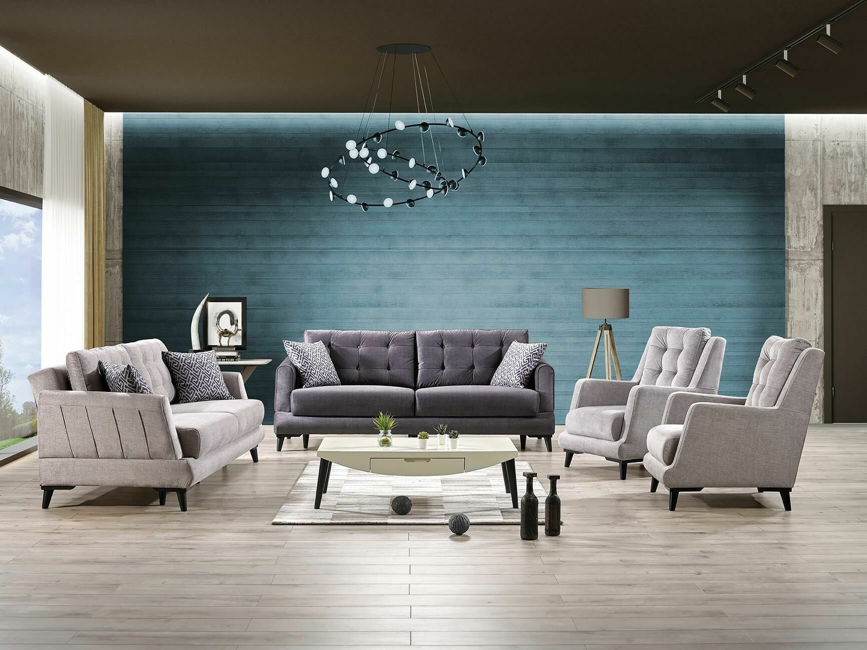 Biev Lizbon Üçlü Koltuk Yatak Olur