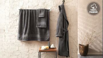 Yataş Bedding Essentials Banyo Havlusu - Antrasit (90x150 cm)