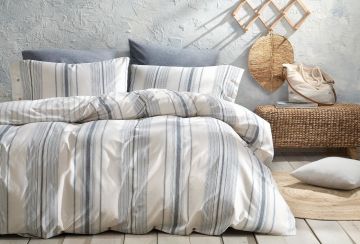 Yataş Bedding Çift Kişilik Rena İpliği Boyalı Nevresim Takımı - Indigo