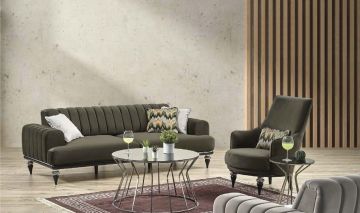 Biev Valente Üçlü Yatak Olur Koltuk