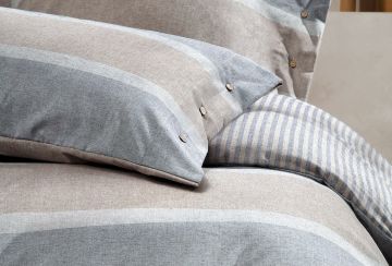Yataş Bedding Çift Kişilik Perla İpliği Boyalı Nevresim Takımı - Kahverengi