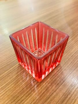 Biev Seta Kare Dikey Kesme Mumluk Kırmızı