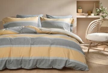 Yataş Bedding Tek Kişilik Perla İpliği Boyalı Nevresim Takımı - Sarı