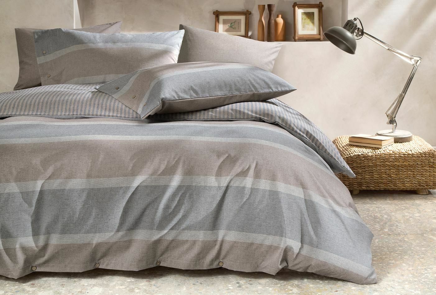 Yataş Bedding Tek Kişilik Perla İpliği Boyalı Nevresim Takımı - Kahverengi