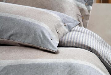 Yataş Bedding Tek Kişilik Perla İpliği Boyalı Nevresim Takımı - Kahverengi