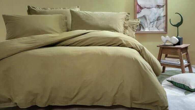 Yataş Bedding Tek Kişilik Plain Rnf Yıkamalı Nevresim Takımı - Yeşil
