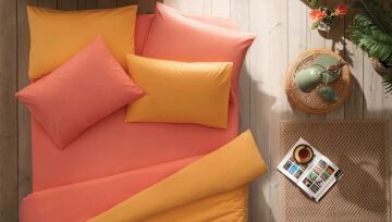 Yataş Bedding Noah Lastikli Çarşaf Turuncu 150x200