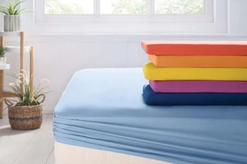 Yataş Bedding 90x200 Noah Lastikli Çarşaf - Açık Mavi