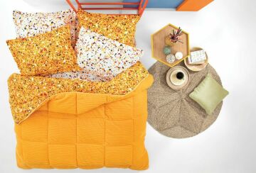 Yataş Bedding Tek Kişilik Terazzo Triola Set - Sarı