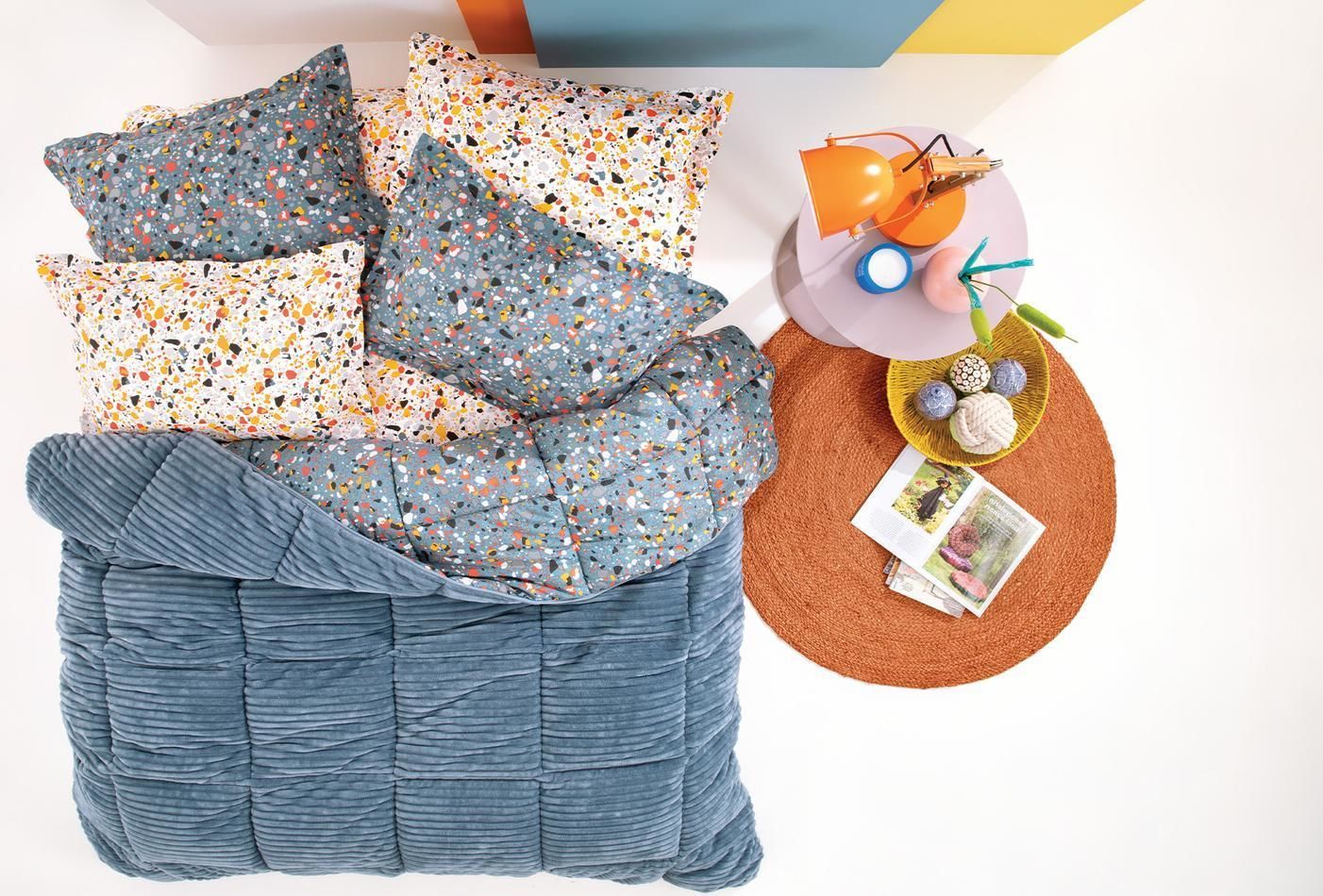 Yataş Bedding Tek Kişilik Terazzo Triola Set - Indigo