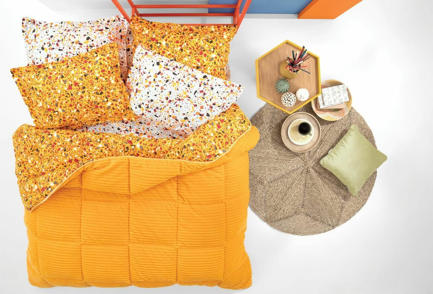 Yataş Bedding Çift Kişilik Terazzo Triola Set - Sarı